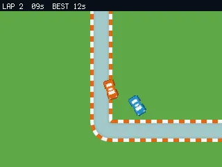 A top-down racing game made with picogame