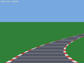 An OutRun-style road snaking through curves at full frame rate